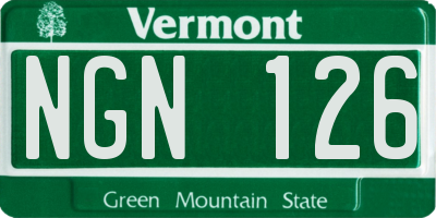 VT license plate NGN126