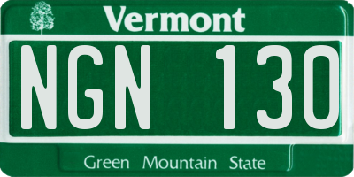 VT license plate NGN130