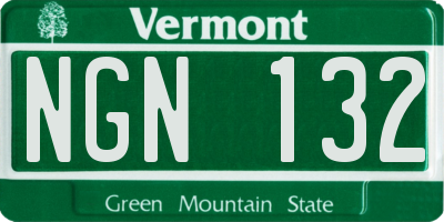 VT license plate NGN132