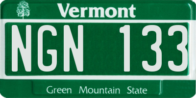 VT license plate NGN133