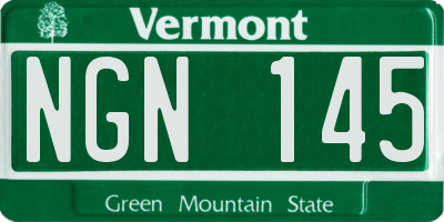 VT license plate NGN145