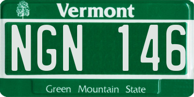 VT license plate NGN146