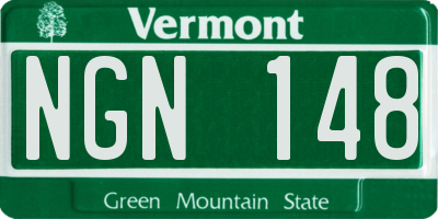 VT license plate NGN148