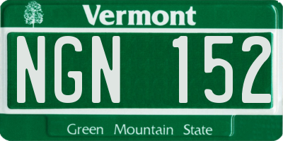 VT license plate NGN152