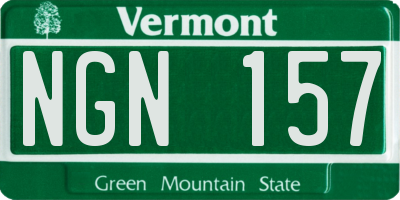 VT license plate NGN157