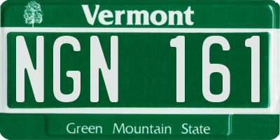 VT license plate NGN161