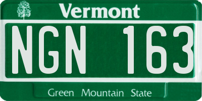 VT license plate NGN163