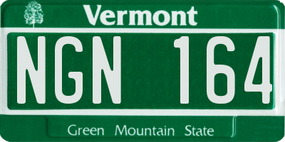 VT license plate NGN164