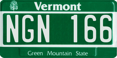 VT license plate NGN166