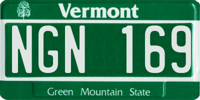 VT license plate NGN169