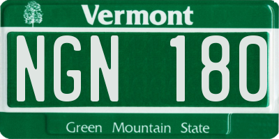 VT license plate NGN180