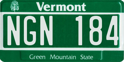 VT license plate NGN184