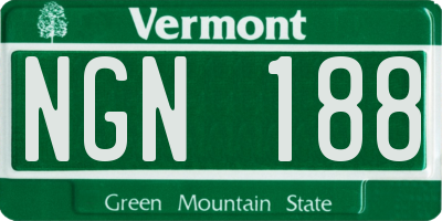 VT license plate NGN188