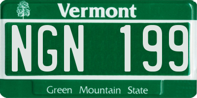 VT license plate NGN199