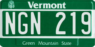 VT license plate NGN219