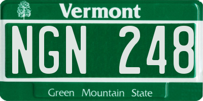 VT license plate NGN248