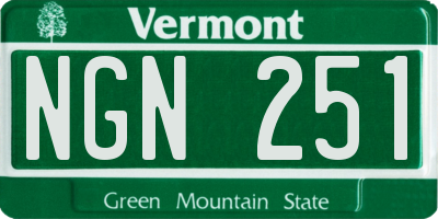 VT license plate NGN251