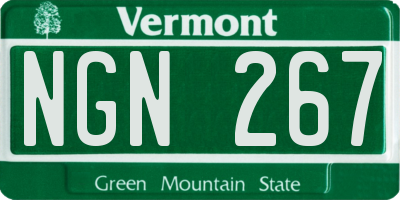 VT license plate NGN267