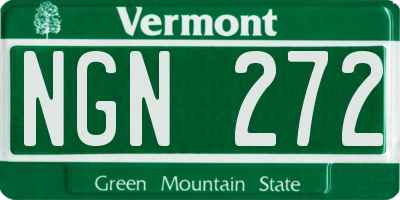 VT license plate NGN272
