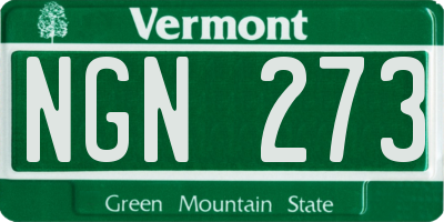 VT license plate NGN273