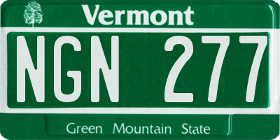 VT license plate NGN277