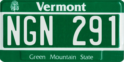 VT license plate NGN291