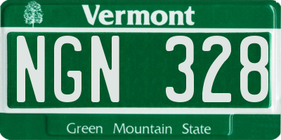 VT license plate NGN328
