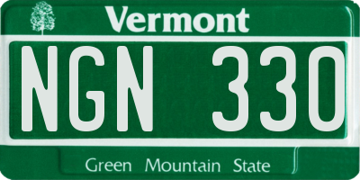 VT license plate NGN330