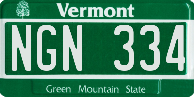 VT license plate NGN334