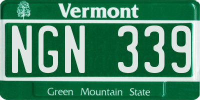 VT license plate NGN339