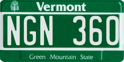 VT license plate NGN360
