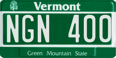 VT license plate NGN400