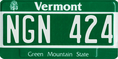 VT license plate NGN424
