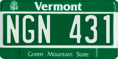 VT license plate NGN431