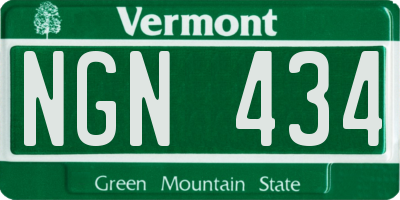 VT license plate NGN434