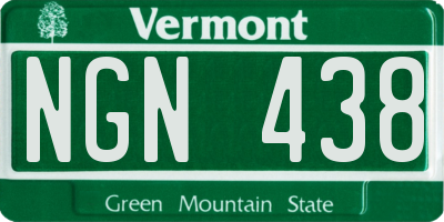 VT license plate NGN438