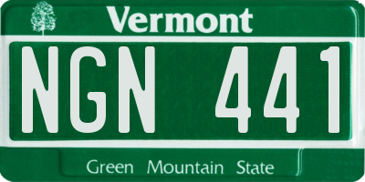 VT license plate NGN441