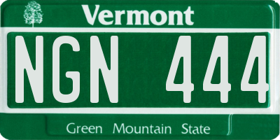 VT license plate NGN444