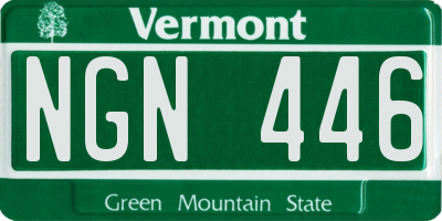 VT license plate NGN446