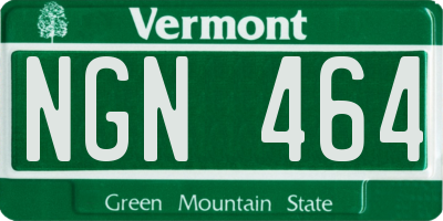 VT license plate NGN464