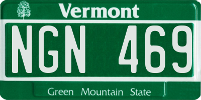 VT license plate NGN469