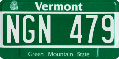 VT license plate NGN479