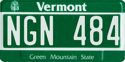 VT license plate NGN484