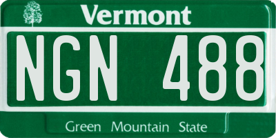 VT license plate NGN488
