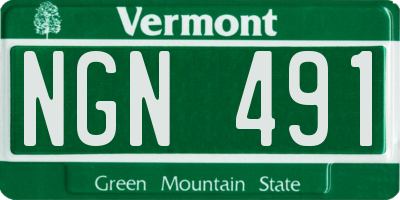 VT license plate NGN491