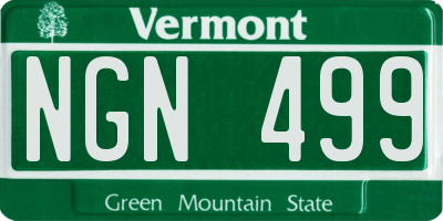 VT license plate NGN499