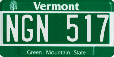 VT license plate NGN517