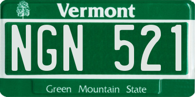 VT license plate NGN521