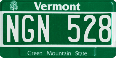 VT license plate NGN528