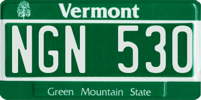 VT license plate NGN530